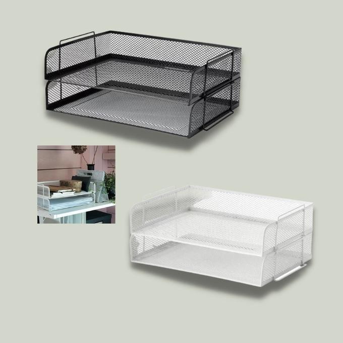 

Rak Tempat Penyimpanan Surat File Kertas Letter Tray 2 Susun FS'