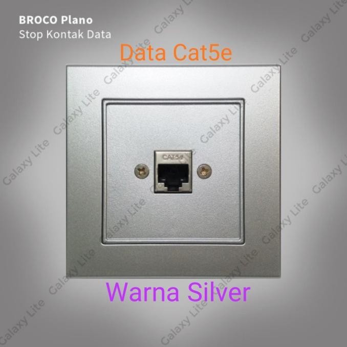READY STOCK STOP KONTAK DATA BROCO PLANO SILVER