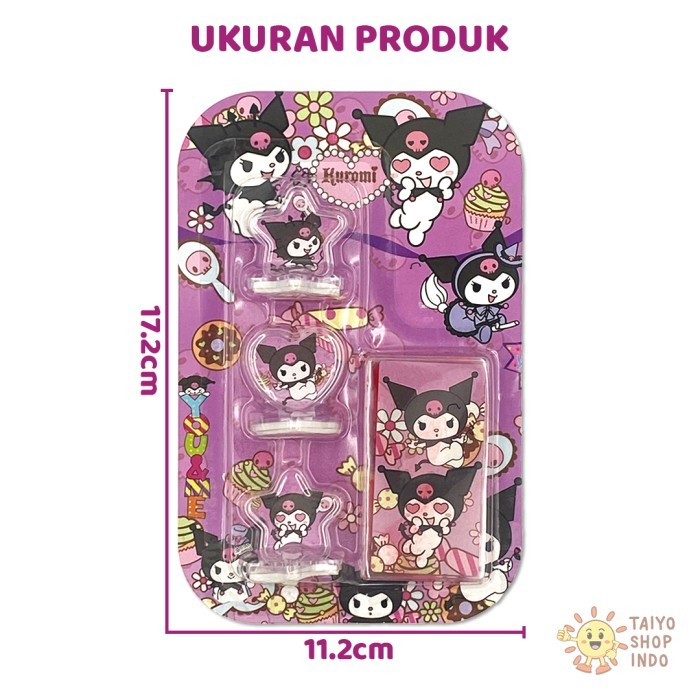 

Taiyo Kuromi Sanrio Stamp Set Motif Karakter Figure Star Love Kreatifitas Cap Stampel Dekorasi Cute