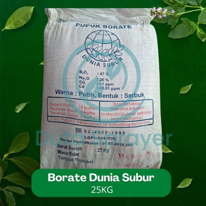 TERBARU Pupuk Borate Dunia Subur 25kg B2O3 : 47% - 25Kg