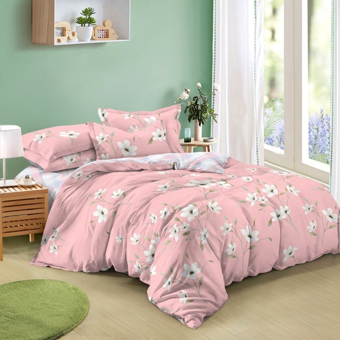 Pantone Sherly Bedsheet/Sprei Set Sarung Bantal & Sarung Guling