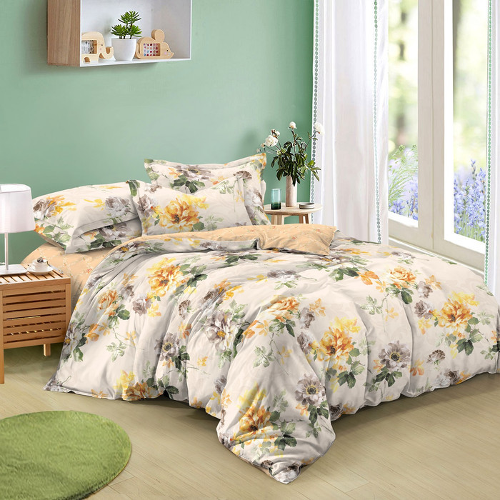 Pantone Selly Bedsheet/Sprei Set Sarung Bantal & Sarung Guling