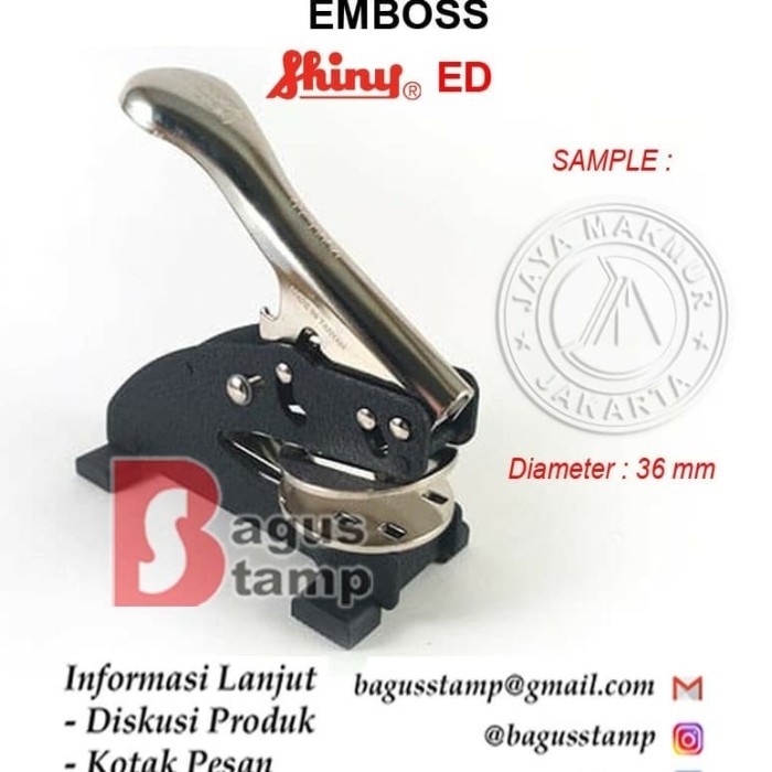 

TERLARIS! PAKET Stempel Emboss Shiny ED Diameter 36mm 36 mm