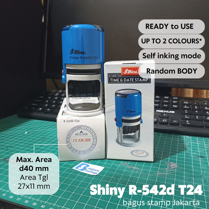 

[Custom] Stempel Shiny Round R542D T24 / Jam / Tanggal / Time and Date