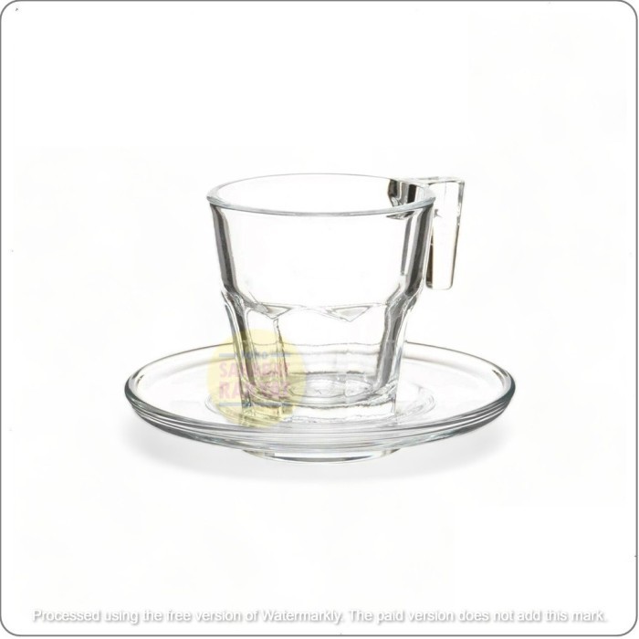 Set 6 Pasang Gelas + Lepek Espresso 12-2Gb Kim Glass