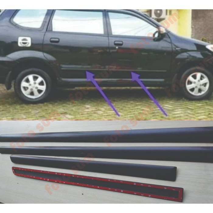 list body avanza xenia 2004 sampai 2011 hitam satu set 4 pcs