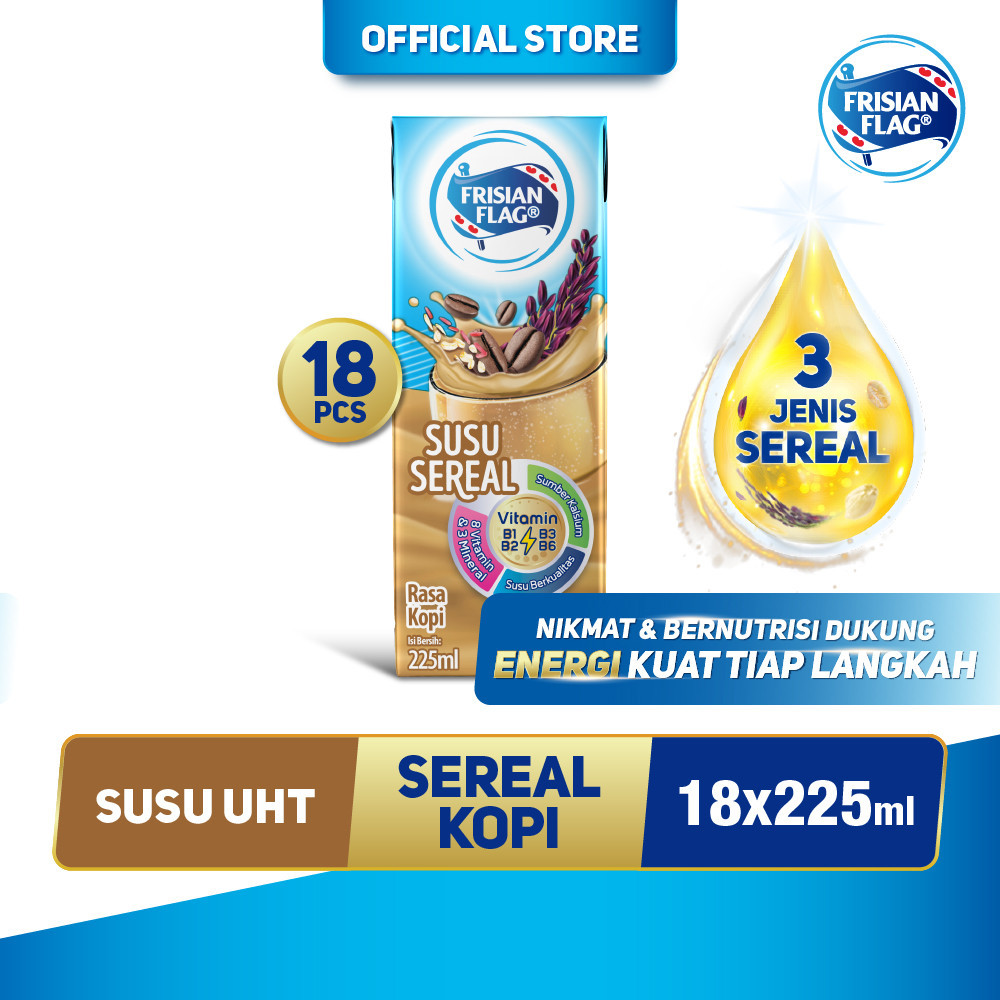 

Frisian Flag Susu UHT Sereal Kopi 225ml - 18 Pcs