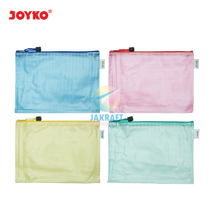 

Document Bag Jaring Zipper Joyko Dcb-33 B5 Warna Warni Mix Semi Clear Transparan Buku Tulis Boxi
