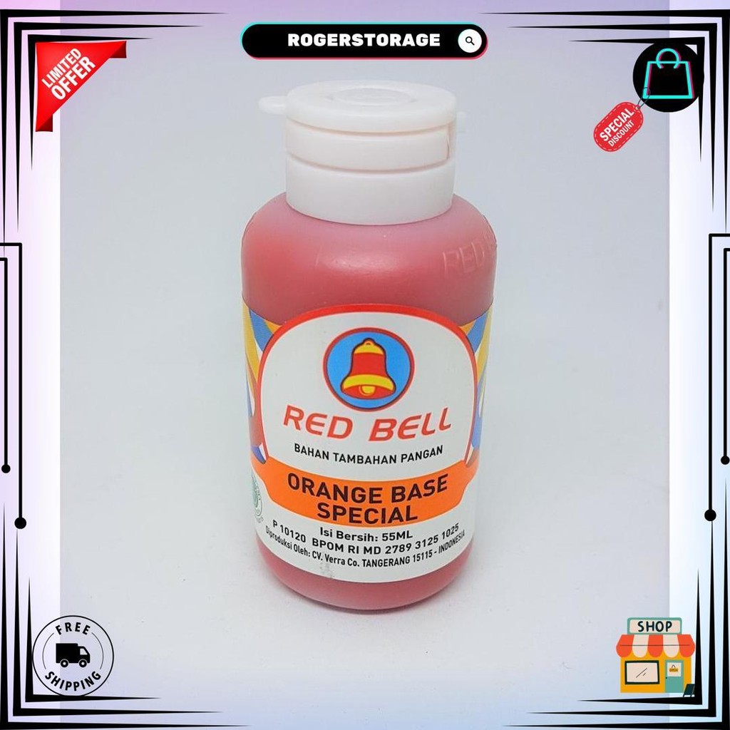 

Perasa Dan Pewarna Red Bell Rasa Orange Base Special 55Ml Bj Promo 1.1
