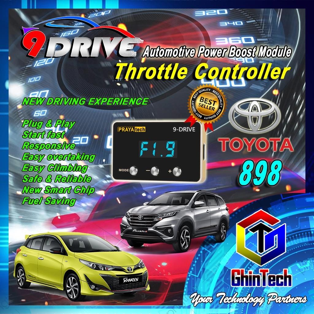 Prayatech 9 Drive 898 Throttle Controller Piggyback Toyota 898 Remap Ecu Avanza Xenia Innova Veloz Y