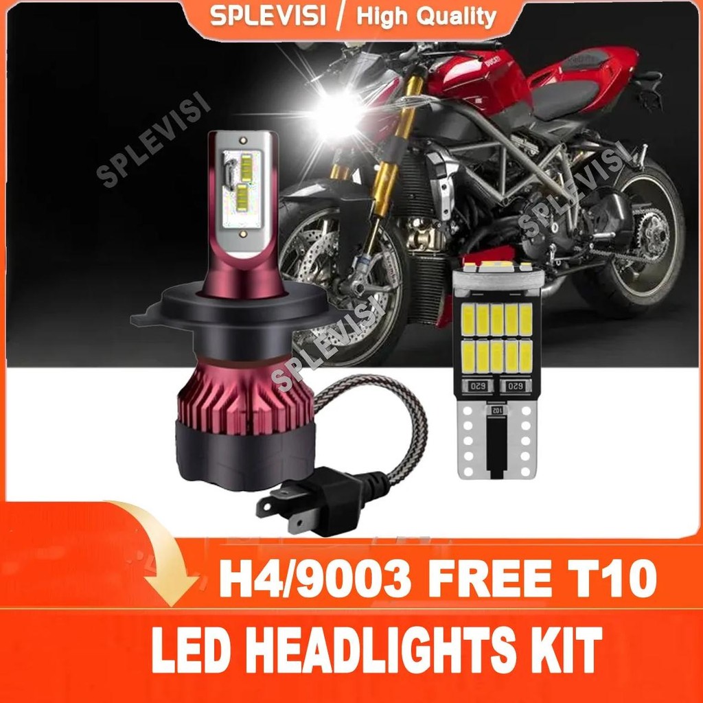 H4 T10 Hi Low Beam Led Headlight Replace Kit 6000K White For Yamaha Fz8 Fazer 600 Fz1 S1 Fz6 Sa N
