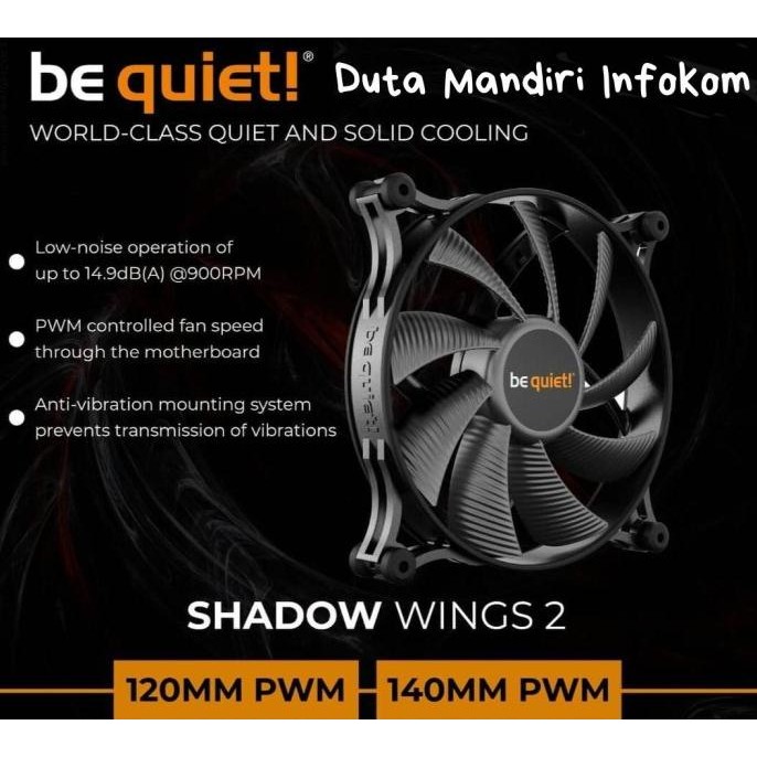 

diskon! be quiet! shadow wings 2 - 120mm pwm - world class quiet 15.9 db(a)