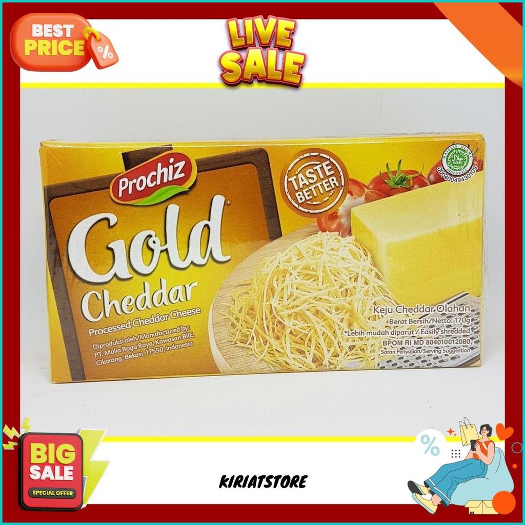 

Keju Prochiz Gold Cheddar 170 Gr Termurah Banget
