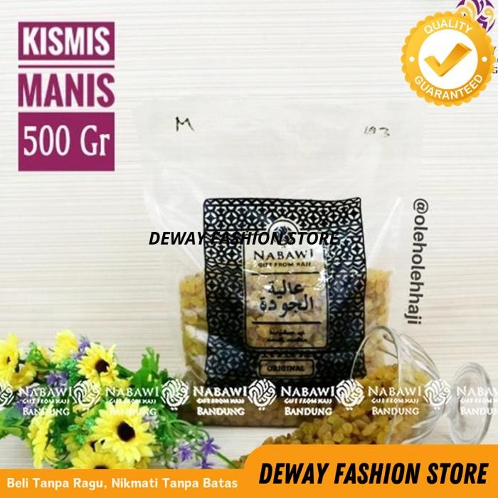 

KISMIS MANIS/KISMIS KUNING/NABAWI 500GRAM BANDUNG BY DEWAYFASHION KUALITAS BERKELAS !!