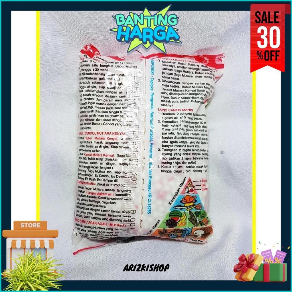 

Sagu Mutiara Cap Kucing 100 Gr - Sagu Mutiara Bisa Cod