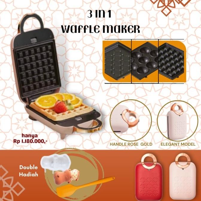 TERBARU - Croffle Croissant Waffle Pan Mamamix antilengket waffle maker