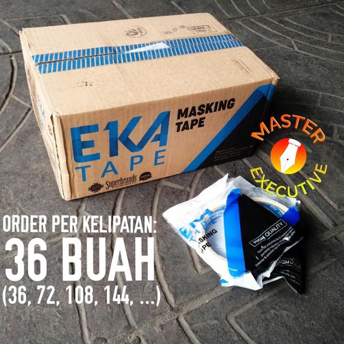 

Sale Eka Paper Tape 22 Mm X 20 Y / Masking / Solasi / Lakban Kertas 1 Inch