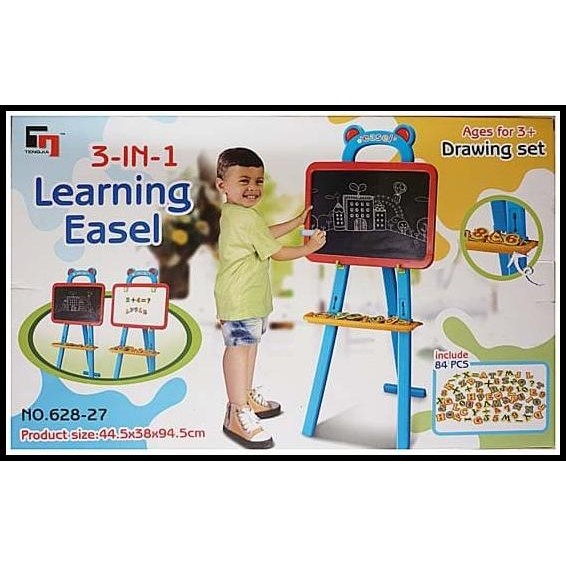 

Lumi Toys 3 In 1 Learning Easel Biru Papan Tulis Magnetic