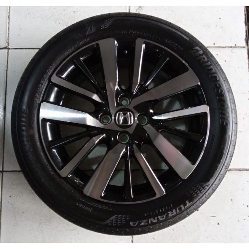 Velg Mobil Second Original Copotan Honda City Hatchback Rs Ring 16 Pcd 4X100 + Ban Bridgestone 185 5