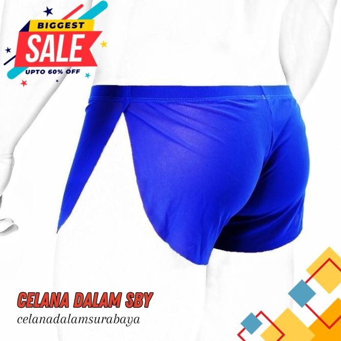 PRIA CELANA BOXER SEMI TRANSPARENT MEN BOXER PRIA CELANA BOXER TRANSPARAN BLUE AB BEST SELLER