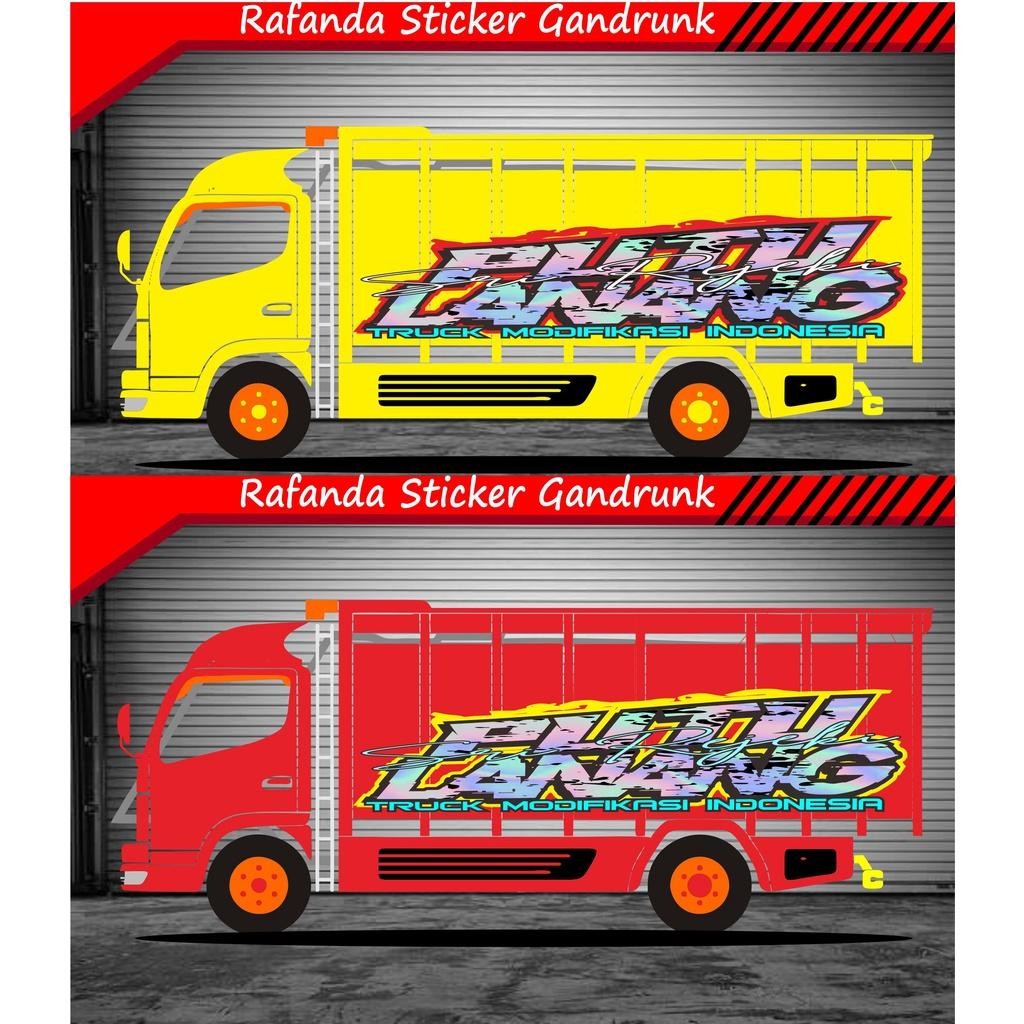 Stiker Bak Truk Canter (Kanan Kiri) Dutro Giga Dyna Engkel