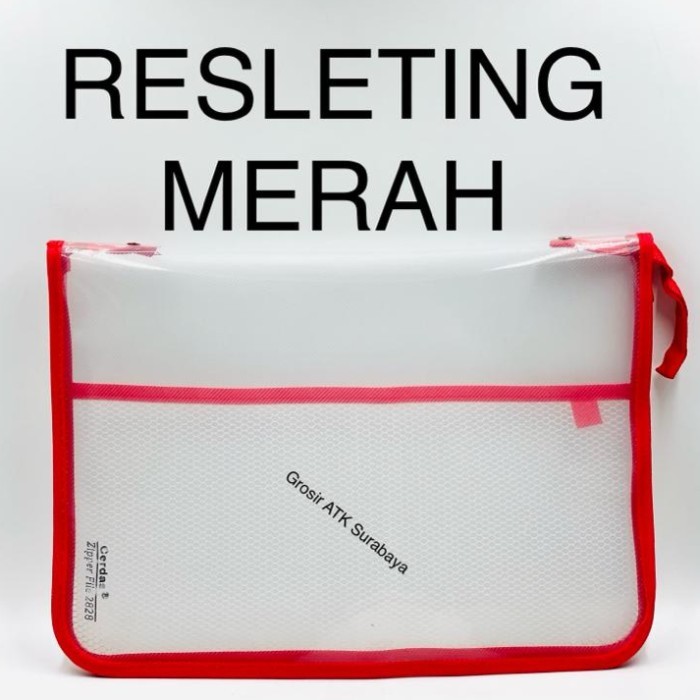 HEMAT MAP ZIPPER RESLETING / Tas Sekolah Kursus Les Dokumen Resleting Folio