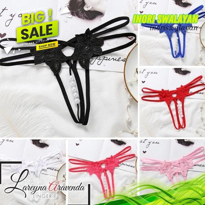 MODEL THONG BIG PEARL G STRING SEKSI WANITA MODEL THONG BIG PEARL LACE CD KUALITAS PRODUK TERBAIK