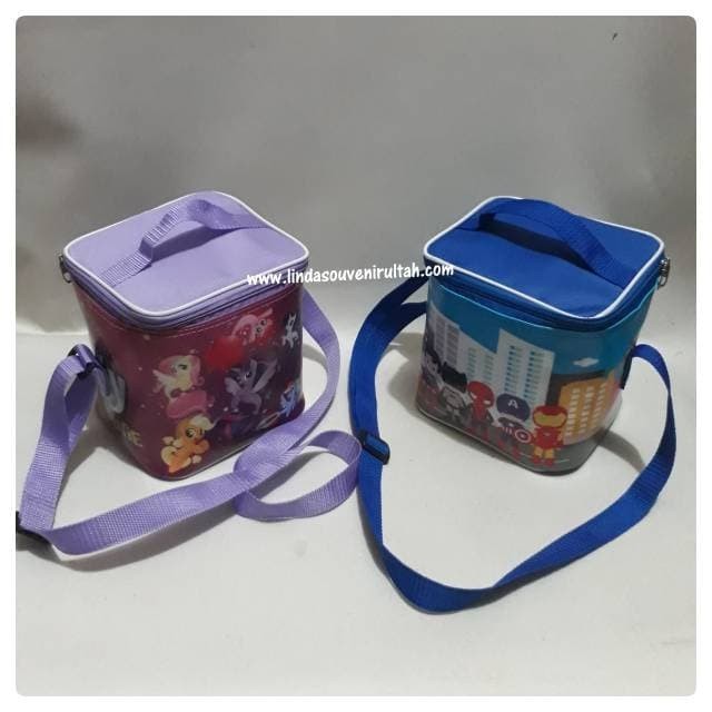 Souvenir tas kubus selempang custom