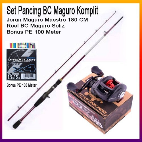 Set Pancing BC Maguro dan Joran Maguro 180CM Original