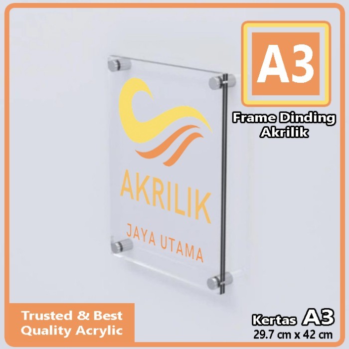 Acrylic Frame/ Frame Dinding Akrilik / Frame Akrilik Foto A3