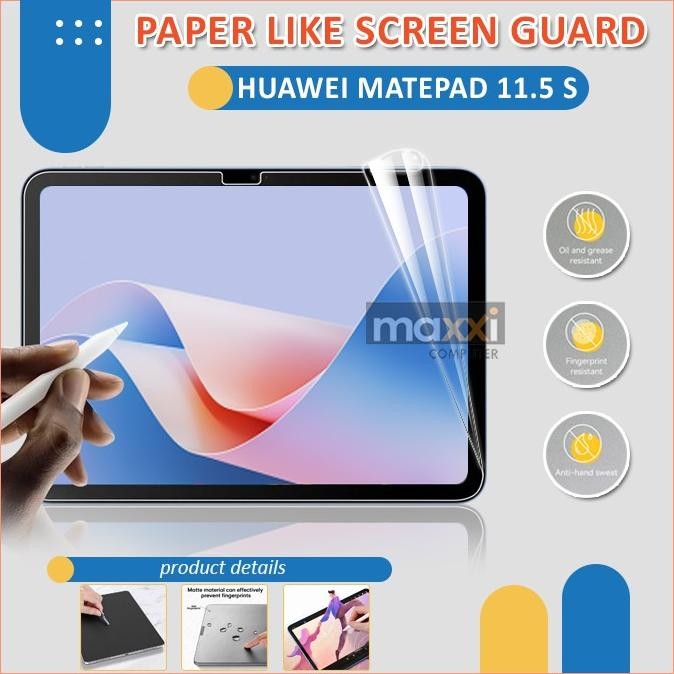

sale! huawei matepad 11.5s 11.5"s papermatte 11.5 inch 11,5" s tab tablet 2024 paper like anti gores antigores screen guard protector pelindung layar matte glare feel kertas