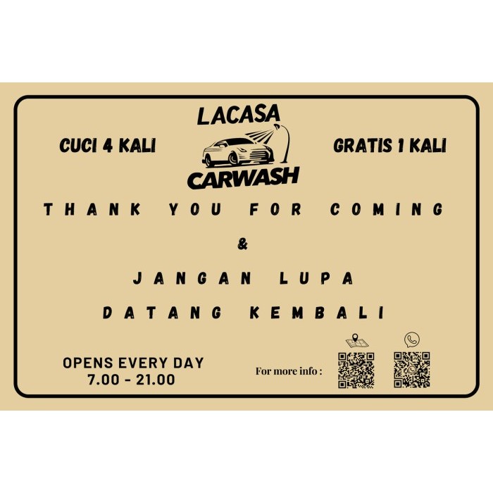 

cetak kertas Alas kaki carwash samson coklat pengiriman reguler