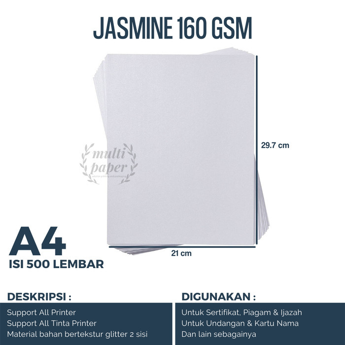 

Kertas Jasmine A4 isi 500 lembar / Fancy Paper / Kertas Undangan