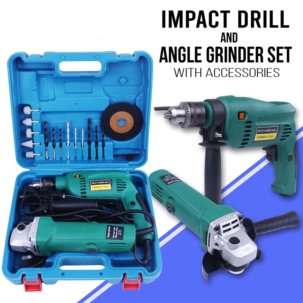 Paket Bor Dan Gerinda Promo Mesin Gerinda Tangan dan Mesin Bor Listrik 1m Machine Set Gerinda dan