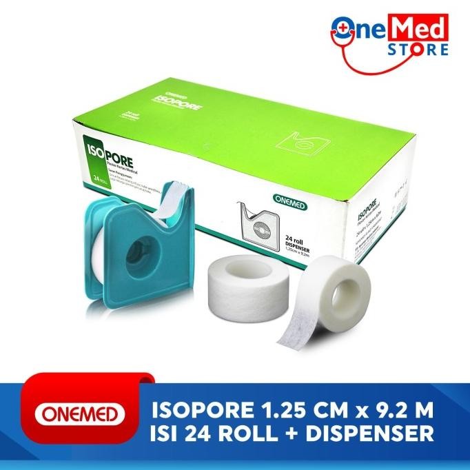 

sale! isopore 1.25cm x 9.2m + dispenser onemed plester kertas box isi 24