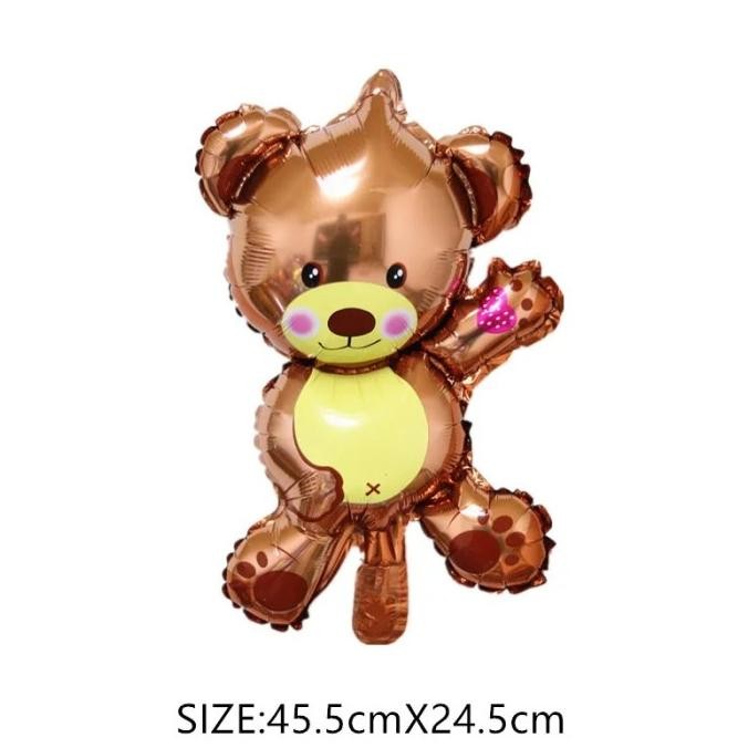:::::::] balon foil karakter mini beruang baby shower new born bear birthday