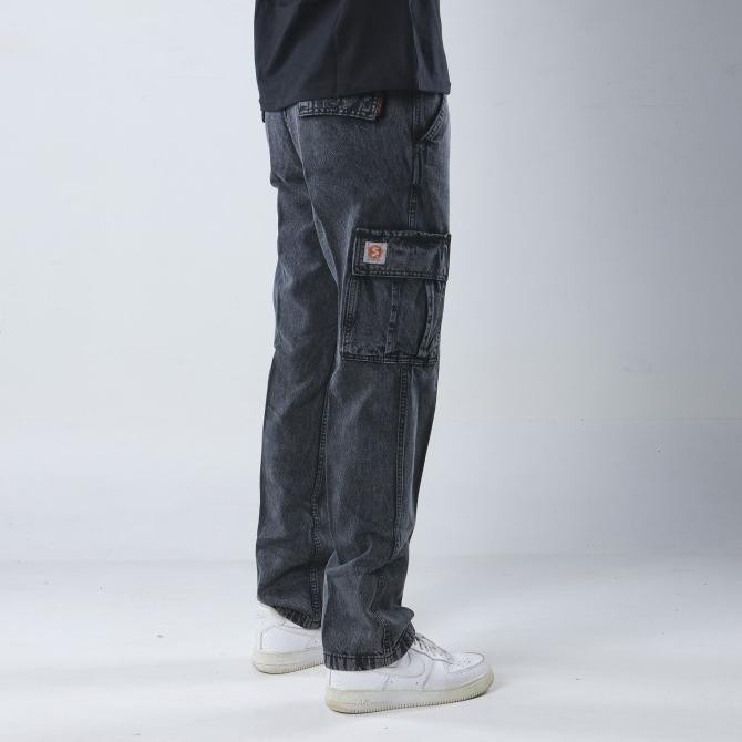 Terbaru Superego Celana Cargo Pants Pria Jeans Standard Denim Snow Black