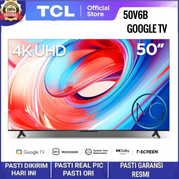 TCL LED TV 50 INCH 50A8 SMART ANDROID 9 DIGITAL NETFLIX