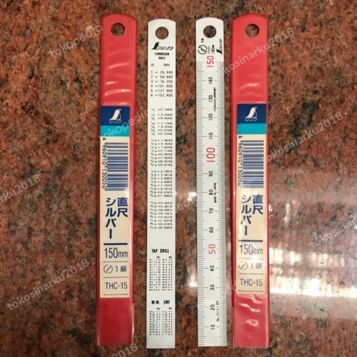 

PROMO! Penggaris stainless hardened 150mm made in Japan