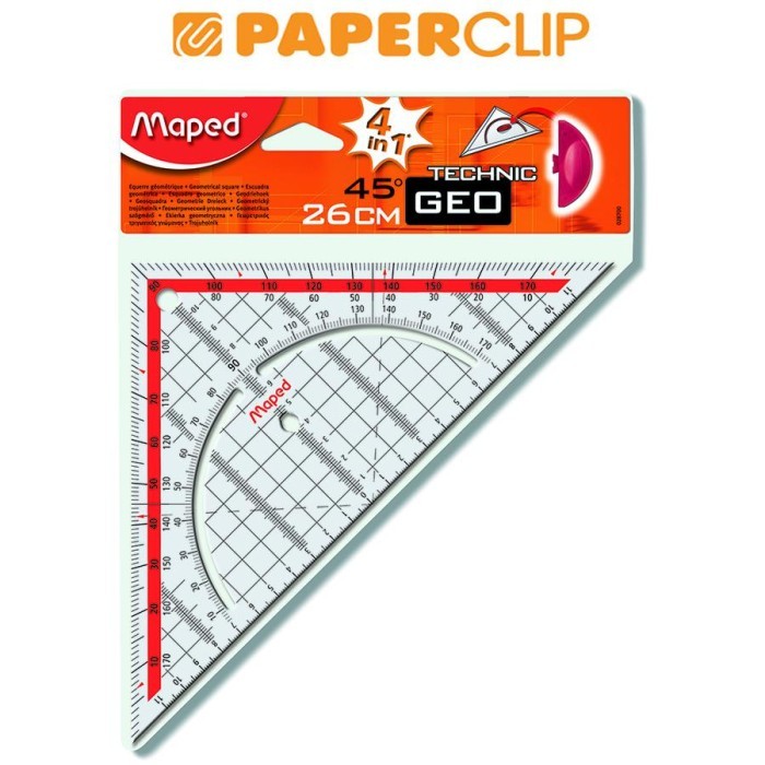 TERLARIS PENGGARIS SEGITIGA MAPED 028700 GEOMETRI 45 DERAJAT