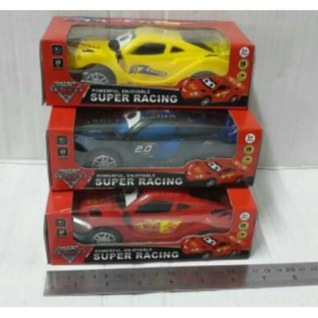 Mainan Mobil Baterai Cars 3 Lightning Mcqueen Dinoco Bump and Go