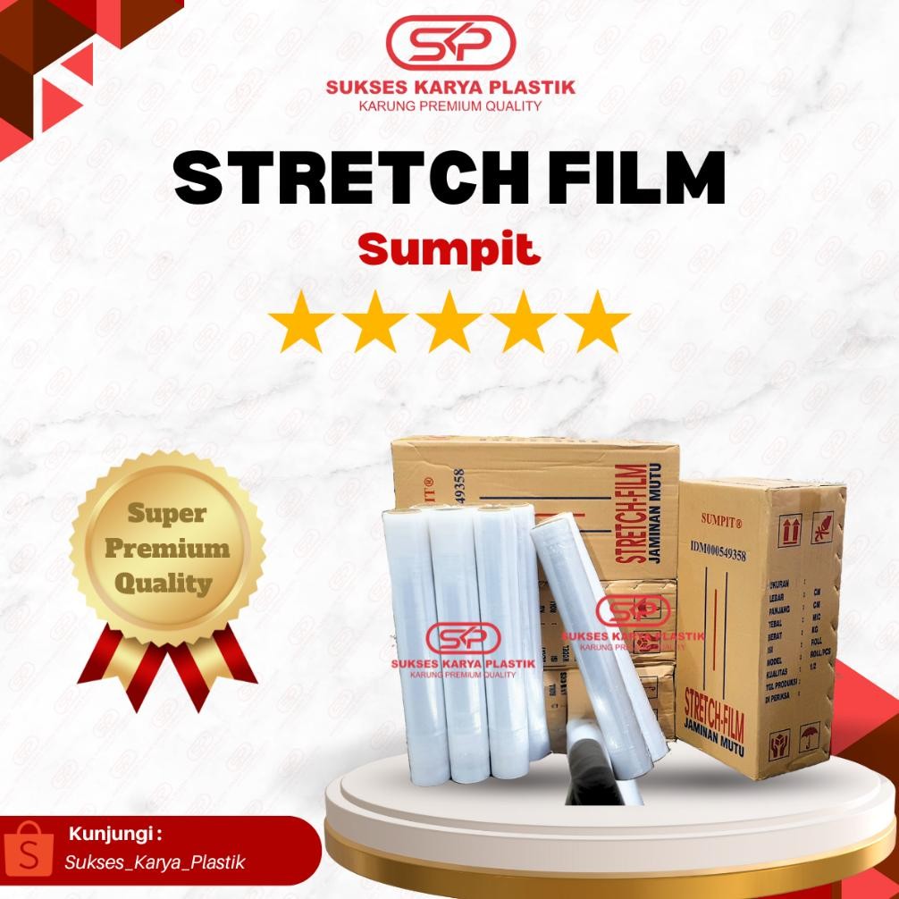 PLASTIK WRAPPING STRETCH FILM SUMPIT IDM549358 50CM PLASTIK WRAPPING 50CM PLASTIK WRAPPING BARANG