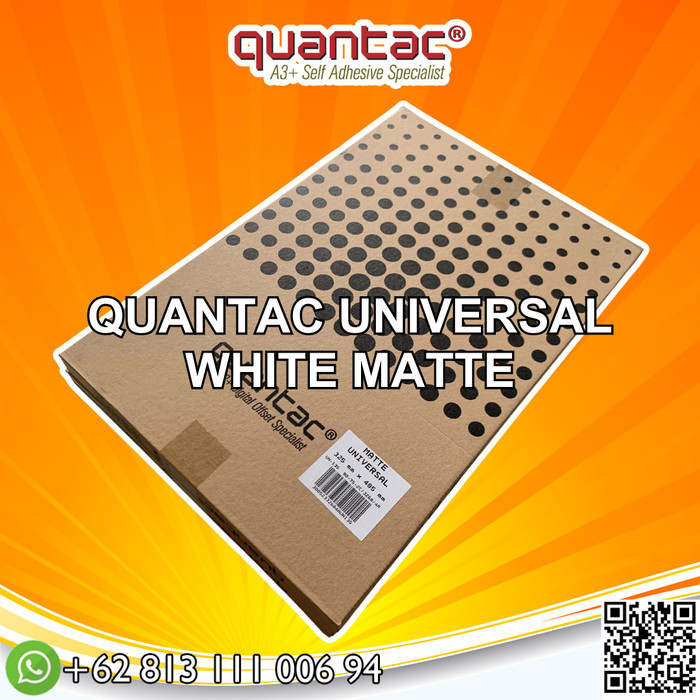 

QUANTAC UNIVERSAL Sticker Vinyl Laser A3+ White Matte Glossy - INSTANT