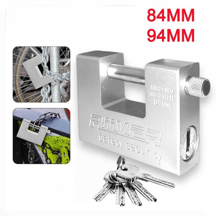 Gembok Baja Anti Maling Gembok Besar Kunci Kokoh Gembok Panzer