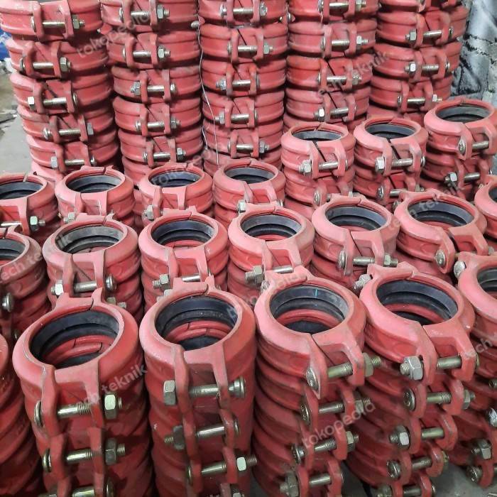 Terlaris coupling grooved pipe joint.clamp coupling pipa 5" SALE