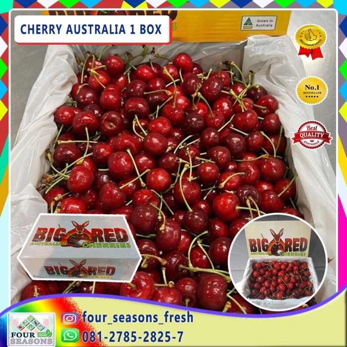 

BUAH CHERRY GRADE A SUPER 1 BOX BERAT 2KG JUMBO MANIS