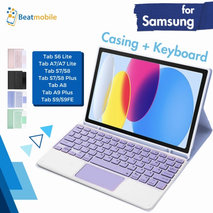 Case Keyboard Wireless For Samsung Tab S6Lite A7lite S7S8