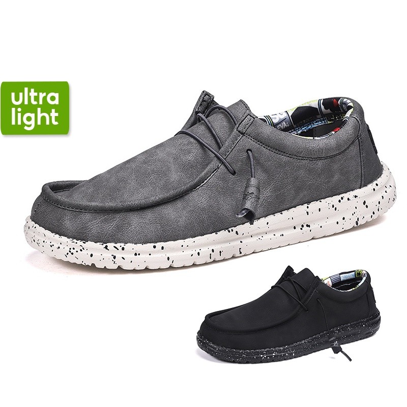 Hey Dude [40-48] Sepatu Kanvas Ultralight Sepatu Loafer slip-on untuk pria |eUcnsIuv|