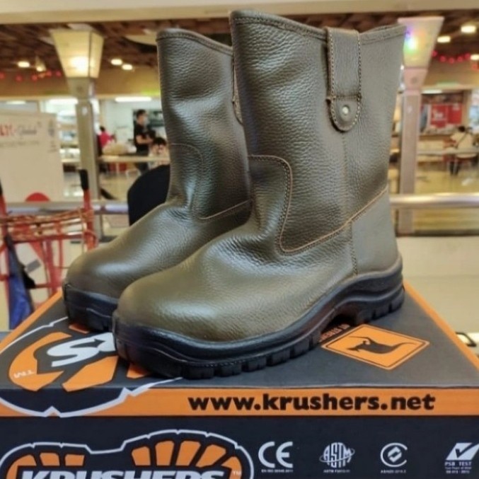 Sepatu Safety Crusher / Safety Shoes / Krusher Texas Brown / Cokelat Original