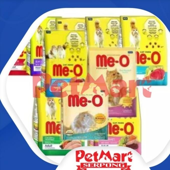 MAKANAN KUCING - ME-O MEO KITTEN TUNA SALMON PERSIAN CHICKEN ADULT 1KG TERLARIS